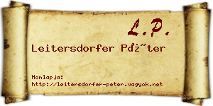Leitersdorfer Péter névjegykártya